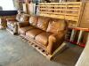 DESCRIPTION: 84" GENUINE LEATHER SOFA- BOWDEN BROWN BRAND/MODEL: LANE LEATHER INFORMATION: GOOD CONDITION SIZE: 84" - 3