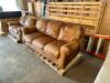 DESCRIPTION: 84" GENUINE LEATHER SOFA- BOWDEN BROWN BRAND/MODEL: LANE LEATHER INFORMATION: GOOD CONDITION SIZE: 84" - 4