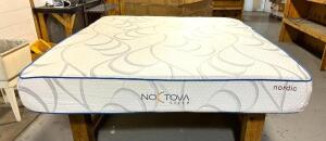 DESCRIPTION: NOCTOVA NORDIC CALI-KING MATTRESS (MINOR DAMAGE ON CORNER OF MATTRESS, SEE PHOTOS) BRAND/MODEL: NOCTOVA NORDIC SIZE: CALIFORNIA KING