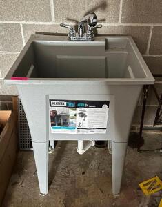 DESCRIPTION: NOVA 24 GRAPHITE RUGGED TUB WASH SINK LOCATION: GARAGE QTY: 1