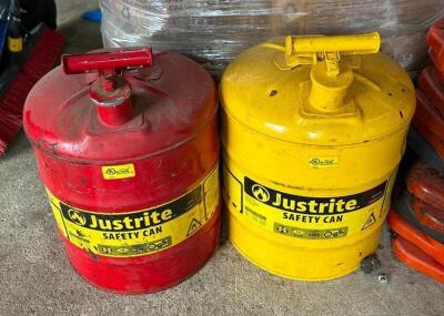 DESCRIPTION: (2) JUSTRITE GAS CANISTERS LOCATION: GARAGE QTY: 2