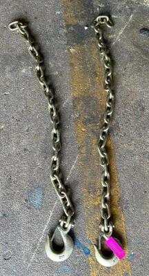 DESCRIPTION: (2) 36" TOW CHAINS WITH CLEVIS LOCATION: GARAGE QTY: 2