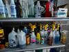 DESCRIPTION: ASSORTED CLEANING SUPPLIES AND AUTOMOTIVE CHEMICALS LOCATION: GARAGE QTY: 1 - 4