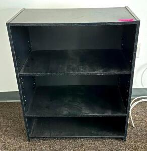 DESCRIPTION: 3-TIER BOOKCASE SIZE: 25"X12"X31" LOCATION: OFFICE QTY: 1