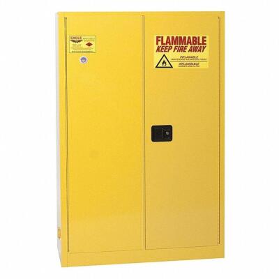 DESCRIPTION: (1) LIQUID SAFETY CABINET BRAND/MODEL: EAGLE #55EC04 INFORMATION: YELLOW RETAIL$: 1,134.40 SIZE: 12"D X 44"H X 43"W QTY: 1