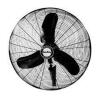 DESCRIPTION: (1) OSCILLATING WALL MOUNTED FAN BRAND/MODEL: AIR KING #9075 INFORMATION: BLACK RETAIL$: $452.21 EA SIZE: 30" BLADES, 120V AC, 3 SPEEDS Q