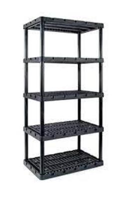 DESCRIPTION: (3) PACKS OF KNECT-A-SHELF, ALL PURPOSE SHELVING BRAND/MODEL: MAXIT INFORMATION: BLACK RETAIL$: $59.99 EA SIZE: 36" X 24" X 74" QTY: 3