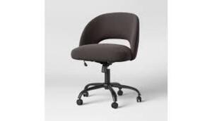 DESCRIPTION: (1) MID CENTURY SWIVEL OFFICE CHAIR BRAND/MODEL: PROJECT 62 INFORMATION: GALLES, BLACK METAL FINISH RETAIL$: $162.00 EA SIZE: 31-35" H 24