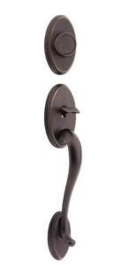 DESCRIPTION (1) KWIKSET SHELBURNE DUMMY EXTERIOR HANLESET VENET BRAND/MODEL 802SELIP-11P ADDITIONAL INFORMATION VENETIAN BRONZE/RETAILS AT $121.13 SIZ