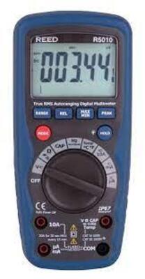 DESCRIPTION: (1) AC/DC DIGITAL MULTIMETER BRAND/MODEL: REED #R5010 INFORMATION: BLUE RETAIL$: $224.00 EA QTY: 1