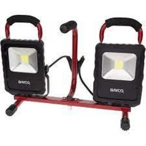 DESCRIPTION: (1) LED CONVERTIBLE DOUBLE FIXTURE WORK LIGHT BRAND/MODEL: BAYCO #SL-1522 INFORMATION: RED BASE RETAIL$: $146.00 EA SIZE: 4400 LUMEN QTY: