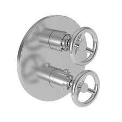 DESCRIPTION: (1) TRIM FOR THERMOSTATIC CONTROL WITH ROUND HANDLE BRAND/MODEL: NEWPORT BRASS # INFORMATION: POLISHED CHROME RETAIL$: $544.60 EA SIZE: 1