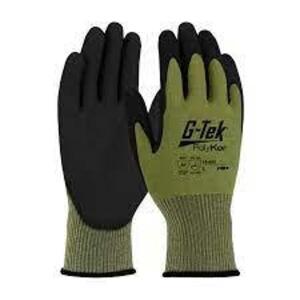 DESCRIPTION: (7) PAIRS OF POLYURETHANE DIPPED WORK GLOVES BRAND/MODEL: G-TEK #16-665 INFORMATION: GREEN RETAIL$: $9.18 PER PAIR SIZE: SIZE SMALL, 7 QT