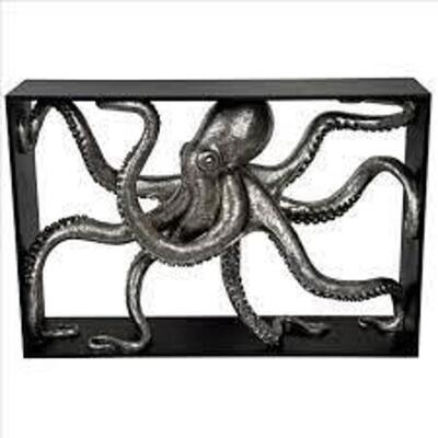 DESCRIPTION: (1) KRAKEN OCTOPUS CONSOLE TABLEBRAND/MODEL: DEPTHS OF THE SEA #NE210005INFORMATION: GRAY/SILVERRETAIL$: $1499.00 EASIZE: 49″Wx12″Dx32.5″HQTY: 1