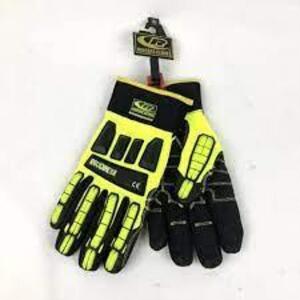 DESCRIPTION: (5) ROUGHNECK DURABLE WORK GLOVES BRAND/MODEL: RINGERS GLOVES INFORMATION: SAFETY GREEN RETAIL$: $38.99 PER PAIR SIZE: SIZE XXXL QTY: 5