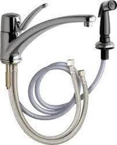 DESCRIPTION: (1) SINGLE LEVER KITCHEN FAUCET BRAND/MODEL: CHICAGO FAUCETS #2301-ABCP RETAIL$: $392.00 EA QTY: 1