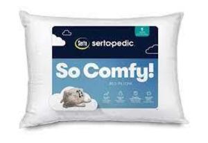 DESCRIPTION: (2) PILLOW BRAND/MODEL: SO COMFY INFORMATION: WHITE RETAIL$: $25.00 EA SIZE: KING QTY: 2