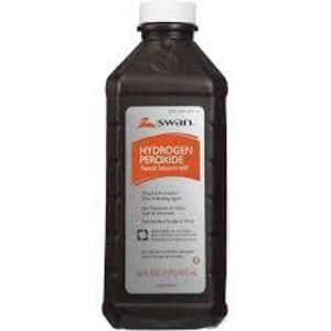 DESCRIPTION: (6) HYDROGEN PEROXIDE BRAND/MODEL: SWAN RETAIL$: $7.89 EA SIZE: 16 FL OZ QTY: 6