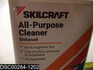 DESCRIPTION: (2) ALL-PURPOSE CLEANER BRAND/MODEL: SKILCRAFT RETAIL$: $15.00 EA SIZE: 1 GALLON QTY: 2