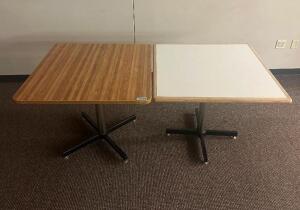 DESCRIPTION: (2) - DINING TABLES SIZE: 36" X 36" X 30 LOCATION: CLINIC 5 THIS LOT IS: SOLD BY THE PIECE QTY: 2