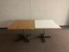 DESCRIPTION: (2) - DINING TABLES SIZE: 36" X 36" X 30 LOCATION: CLINIC 5 THIS LOT IS: SOLD BY THE PIECE QTY: 2 - 2