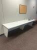 DESCRIPTION: 120" WALL MOUNTED MEDIA TABLE ADDITIONAL INFORMATION: TABLE ONLY. SIZE: SEE PHOTOS LOCATION: CLINIC 5 THIS LOT IS: ONE MONEY QTY: 1