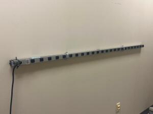DESCRIPTION: WALL MOUNTED SURGE STRIP ADDITIONAL INFORMATION: WORKING CONDITION SIZE: SEE PHOTOS LOCATION: CLINIC 5 STORAGE ROOMS THIS LOT IS: ONE MON