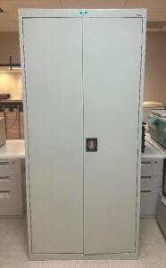 DESCRIPTION: 78" SIX TIER STORAGE CABINET BRAND / MODEL: SANDUSKY ADDITIONAL INFORMATION: GREAT CONDITION. SIZE: 78" X 24" X 36" LOCATION: CLINIC 5 ME