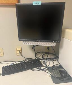 DESCRIPTION: WALL MOUNTED MONITOR AND ACCESSORY SET ADDITIONAL INFORMATION: KEYBOARD AND MOUSE INCLUDED. SIZE: SEE PHOTOS LOCATION: CLINIC 5 MEDICAL L
