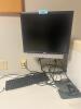 DESCRIPTION: WALL MOUNTED MONITOR AND ACCESSORY SET ADDITIONAL INFORMATION: KEYBOARD AND MOUSE INCLUDED. SIZE: SEE PHOTOS LOCATION: CLINIC 5 MEDICAL L - 2