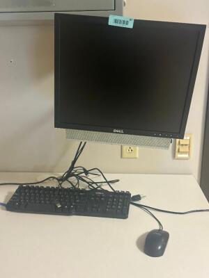 DESCRIPTION: WALL MOUNTED MONITOR AND ACCESSORY SET ADDITIONAL INFORMATION: KEYBOARD AND MOUSE INCLUDED. SIZE: SEE PHOTOS LOCATION: CLINIC 5 MEDICAL L