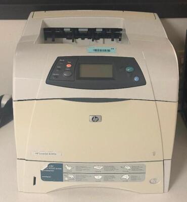 DESCRIPTION: HP LASERJET 4240N OFFICE PRINTER LOCATION: CLINIC 5 MEDICAL LAB THIS LOT IS: ONE MONEY QTY: 1