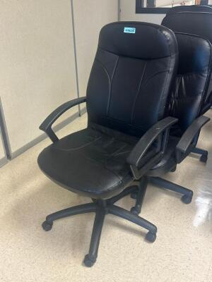 DESCRIPTION: (5) - ROLLING HIGH BACK OFFICE CHAIRS LOCATION: CLINIC 5 THIS LOT IS: SOLD BY THE PIECE QTY: 5