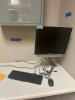 DESCRIPTION: WALL MOUNTED MONITOR AND ACCESSORY SET ADDITIONAL INFORMATION: KEYBOARD AND MOUSE INCLUDED. SIZE: SEE PHOTOS LOCATION: CLINIC 6 MEDICAL L - 3