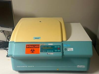 DESCRIPTION: ROTANTA 460R - 20C REFRIGERATED HIGH CAPACITY BENCHTOP CENTRIFUGE BRAND / MODEL: HETTICH RETAIL PRICE: $6,500.00 ADDITIONAL INFORMATION: