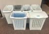 DESCRIPTION: ASSORTED LAUNDRY BASKETS ADDITIONAL INFORMATION: SOLD AS SET. LOCATION: CLINIC 6 THIS LOT IS: ONE MONEY QTY: 1