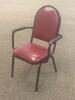 DESCRIPTION: (4) - PADDED SEAT STACKABLE ARM CHAIRS RETAIL PRICE: $80 EACH ADDITIONAL INFORMATION: GREAT CONDITION WITH MINOR COSMETIC WEAR. STOCK PHO - 4