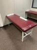 DESCRIPTION: 72" METAL FRAME VINYL FLAT TOP STRAIGHT LINE TREATMENT TABLE RETAIL PRICE: $500.00 ADDITIONAL INFORMATION: EXCELLENT CONDITION. STOCK PHO - 2