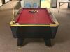 DESCRIPTION: DYNAMO POOL TABLE WITH ACCESSORIES ADDITIONAL INFORMATION: GOOD CONDITION. SEE PHOTOS FOR LOT ACCESSORIES. SOLD AS SET. LOCATION: CLINIC - 4