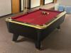 DESCRIPTION: DYNAMO POOL TABLE WITH ACCESSORIES ADDITIONAL INFORMATION: GOOD CONDITION. SEE PHOTOS FOR LOT ACCESSORIES. SOLD AS SET. LOCATION: CLINIC - 5