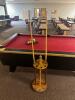 DESCRIPTION: DYNAMO POOL TABLE WITH ACCESSORIES ADDITIONAL INFORMATION: GOOD CONDITION. SEE PHOTOS FOR LOT ACCESSORIES. SOLD AS SET. LOCATION: CLINIC - 9