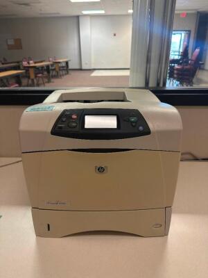 DESCRIPTION: HP LASERJET 4240N OFFICE PRINTER LOCATION: CLINIC 7 MEDICAL LAB THIS LOT IS: ONE MONEY QTY: 1