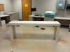 DESCRIPTION: (2) - HIGH TOP WOOD WORK TABLES ADDITIONAL INFORMATION: CONTENTS NOT INCLUDED. SIZE: SEE PHOTOS LOCATION: CLINIC 7 MEDICAL LAB THIS LOT I - 11