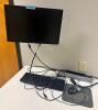 DESCRIPTION: WALL MOUNTED MONITOR AND ACCESSORY SET ADDITIONAL INFORMATION: KEYBOARD AND MOUSE INCLUDED. SIZE: SEE PHOTOS LOCATION: CLINIC 7 MEDICAL L