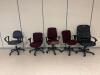 DESCRIPTION: (5) - ROLLING OFFICE CHAIRS ADDITIONAL INFORMATION: DAMAGED LOCATION: CLINIC 7 THIS LOT IS: ONE MONEY QTY: 1 - 2