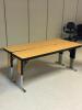 DESCRIPTION: (2) - 72" ADJUSTABLE HEIGHT LAMINATE TOP SEMINAR TABLES WITH FOLDING PANEL LEGS RETAIL PRICE: $200.00 EACH ADDITIONAL INFORMATION: TABLE - 7