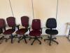 DESCRIPTION: (8) - ROLLING OFFICE CHAIRS ADDITIONAL INFORMATION: DAMAGED LOCATION: CLINIC 8 THIS LOT IS: ONE MONEY QTY: 1 - 2