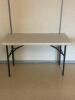 DESCRIPTION: (2) - 4 FT. FOLDING TABLE BRAND / MODEL: LIFETIME LOCATION: CLINIC 8 THIS LOT IS: SOLD BY THE PIECE QTY: 2 - 5