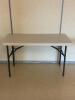 DESCRIPTION: (2) - 4 FT. FOLDING TABLE BRAND / MODEL: LIFETIME LOCATION: CLINIC 8 THIS LOT IS: SOLD BY THE PIECE QTY: 2 - 6