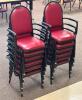 DESCRIPTION: (12) - PADDED SEAT STACKABLE ARM CHAIRS RETAIL PRICE: $80 EACH ADDITIONAL INFORMATION: GREAT CONDITION WITH MINOR COSMETIC WEAR. STOCK PH - 2